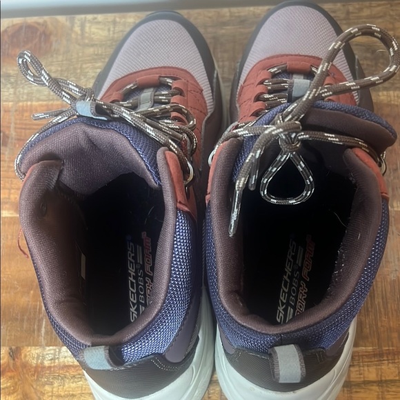 Bobs Skechers sparrow 2.0 mt cool memory foam wedge lace up sneakers boots 7.5 - Picture 6 of 8